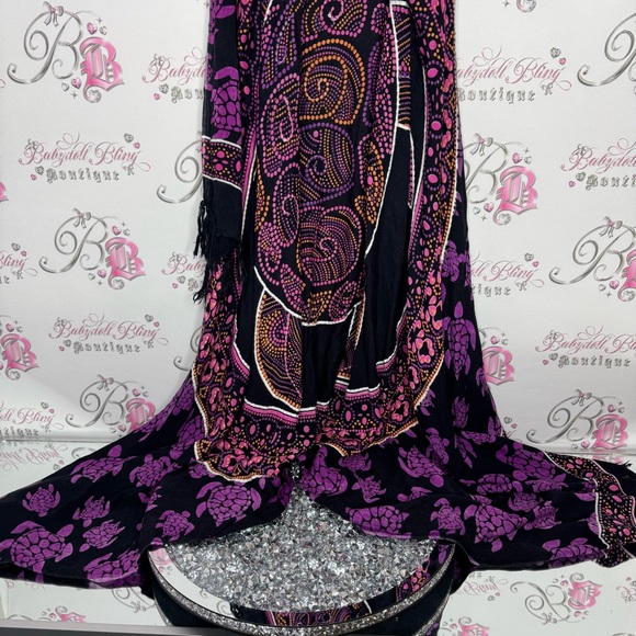 Vest coverup beach Hawaii turtle π’ sequins sparkly silver one size fits all - Picture 11 of 15